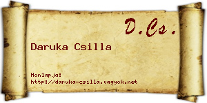 Daruka Csilla névjegykártya